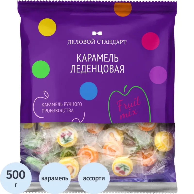 Леденцы Деловой Стандарт Ассорти Акварельки, 500г, 1946823К