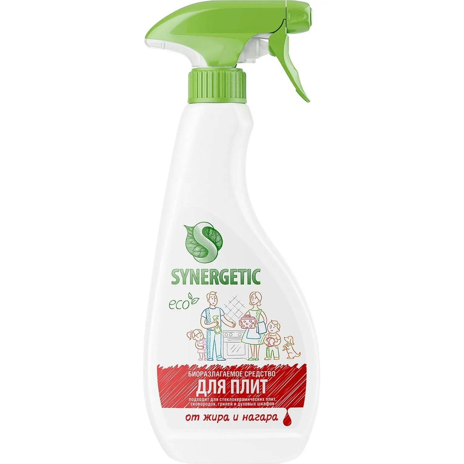 Чистящее средство для плит Synergetic 500мл триггер, 763156К
