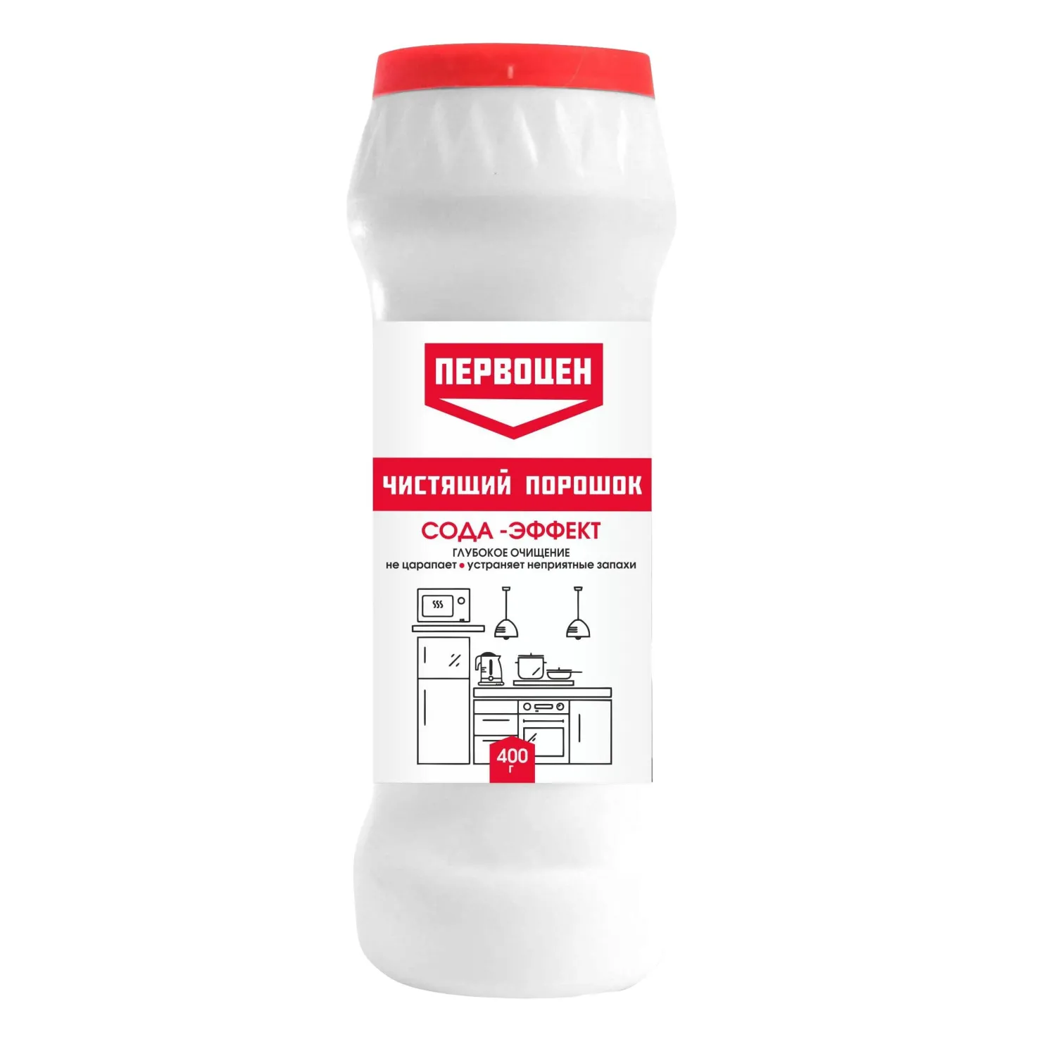 Универсальное чистящее средство ПЕРВОЦЕН сода-эффект, 400гр