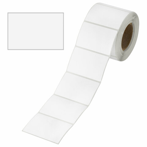 Термоэтикетки ЭКО, 58х40 мм, 700 этикеток в ролике, прозрачная подложка из пленки, 114504