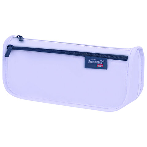 Пенал мягкий BRAUBERG KIDS, 2 отделения, полиэстер, "Pastel purple", 22x10x6 см, 273550