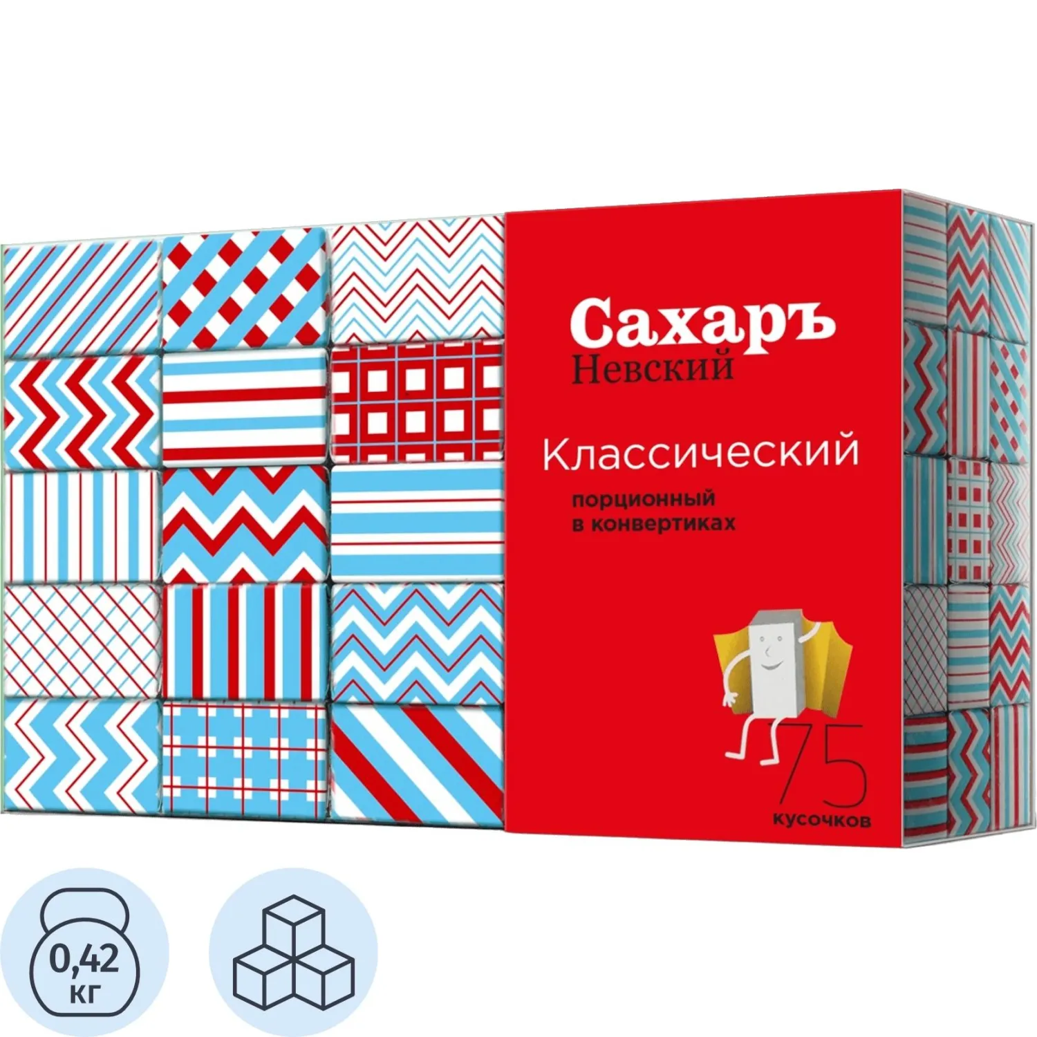 Сахар порционный кусковой белый 420 г, 607877К