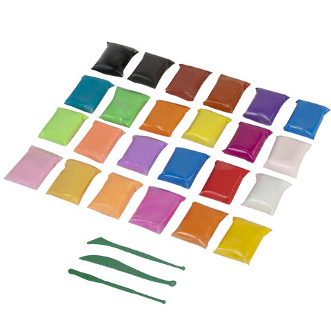 Пластилин супер лёгкий воздушный застывающий 24 цвета, 210 г, 3 стека, ПИФАГОР, 107040