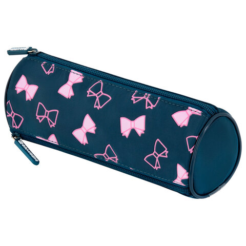 Пенал мягкий BRAUBERG, 3 отделения, нейлон, 21х7х7 см, "Elegant bow", 273581