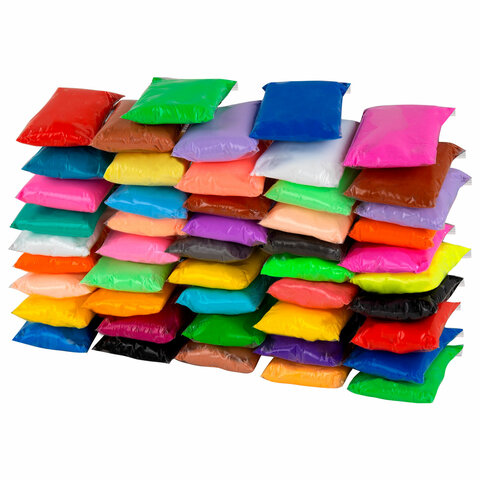 Пластилин супер лёгкий воздушный застывающий 48 штук (36 цветов + 12 базовых), 480 г, 3 стека, ЮНЛАНДИЯ, 106980