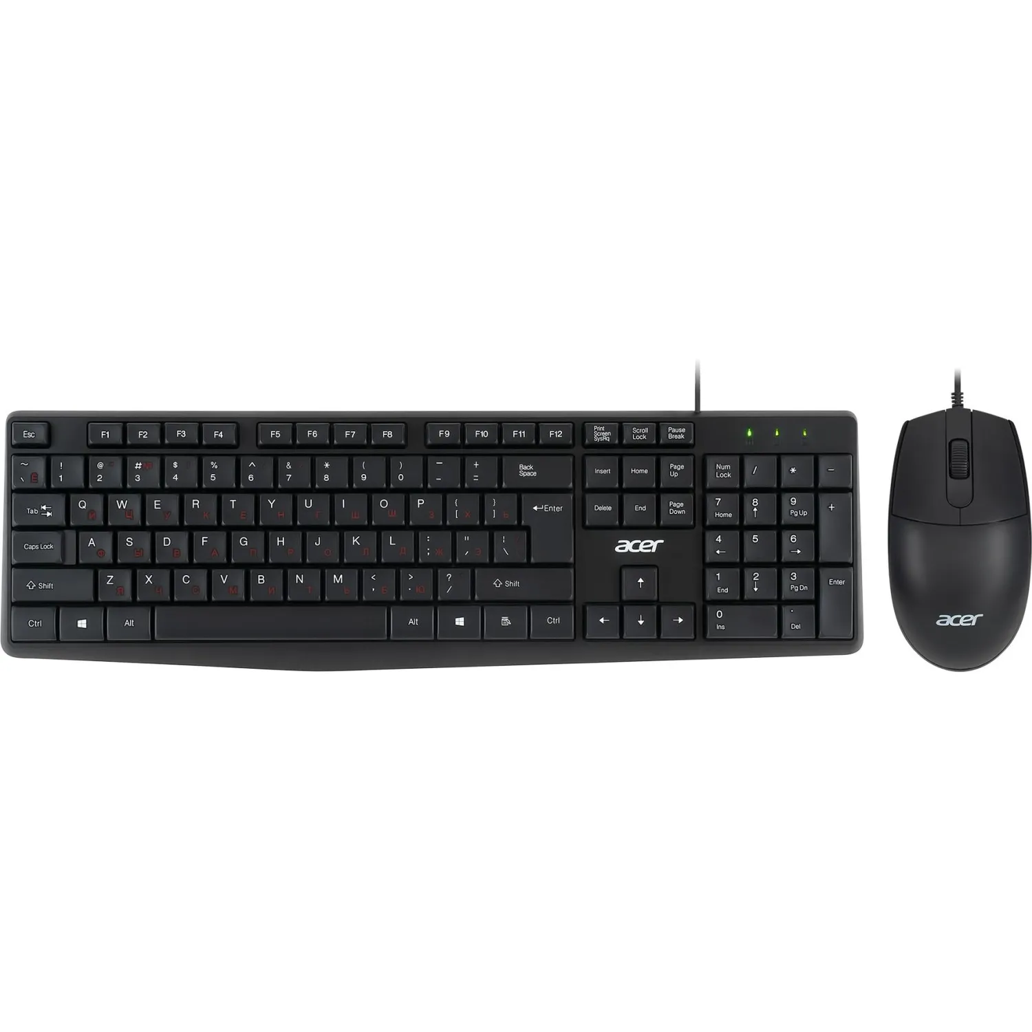 Набор клавиатура+мышь Acer OMW141 кл/мышь:черный USB (ZL.MCEEE.01M), 1864850К