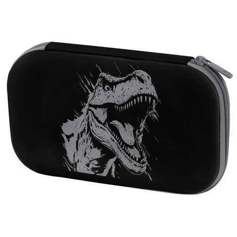 Пенал BRAUBERG SHINY, 1 отделение, 1 откидная планка, EVA, 22х13х4 см, "Scary dino", 273517