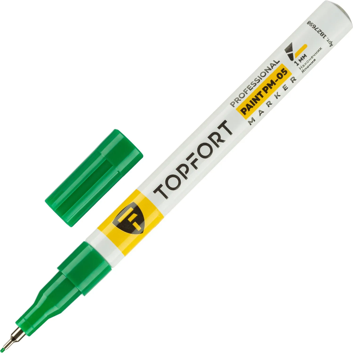 Маркер лаковый Topfort Paint 1 мм зеленый, 1827698К