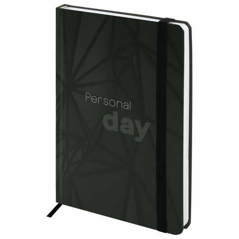 Ежедневник недатированный с резинкой А5 145х203 мм, BRAUBERG, твердый, 128 л., "Personal day", 116285