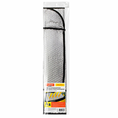 Шторка солнцезащитная 140х70 см для лобового стекла автомобиля, на присосках, DASWERK (ДАСВЕРК), 671252