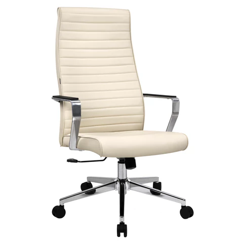 Кресло BRABIX PREMIUM "Solo EX-730", алюминий, хром, экокожа, бежевое, 532937