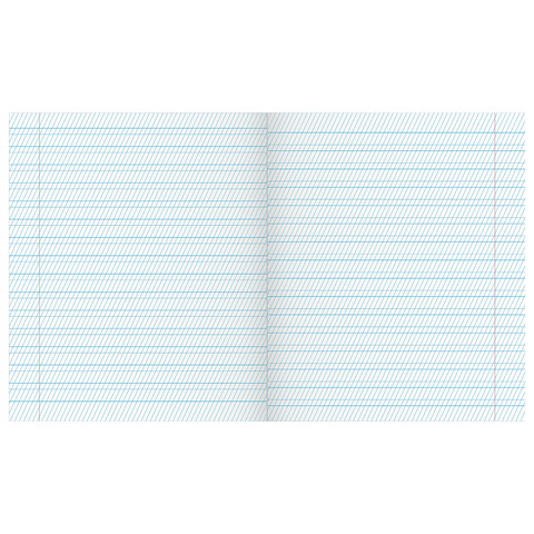 Тетрадь ЗЕЛЁНАЯ обложка 12 л., частая косая линия с полями, офсет, "Маяк", Т5012Т2 4*