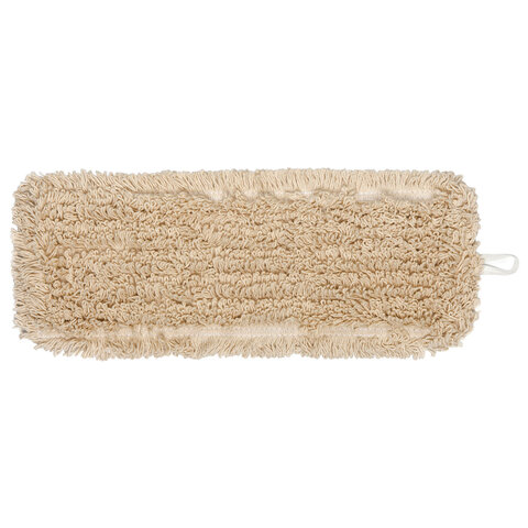 Насадка МОП плоская для швабры/держателя 40 см, уши/карманы (ТИП У/К), нашивной хлопок, LAIMA EXPERT, 605303