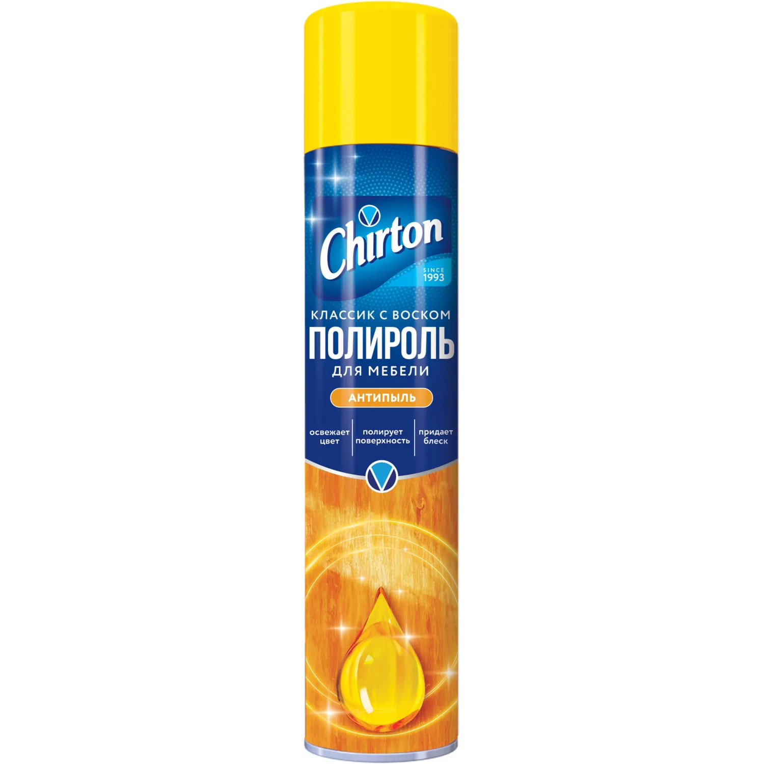 Полироль для мебели CHIRTON Антипыль 300 мл, аэрозоль, 70995К