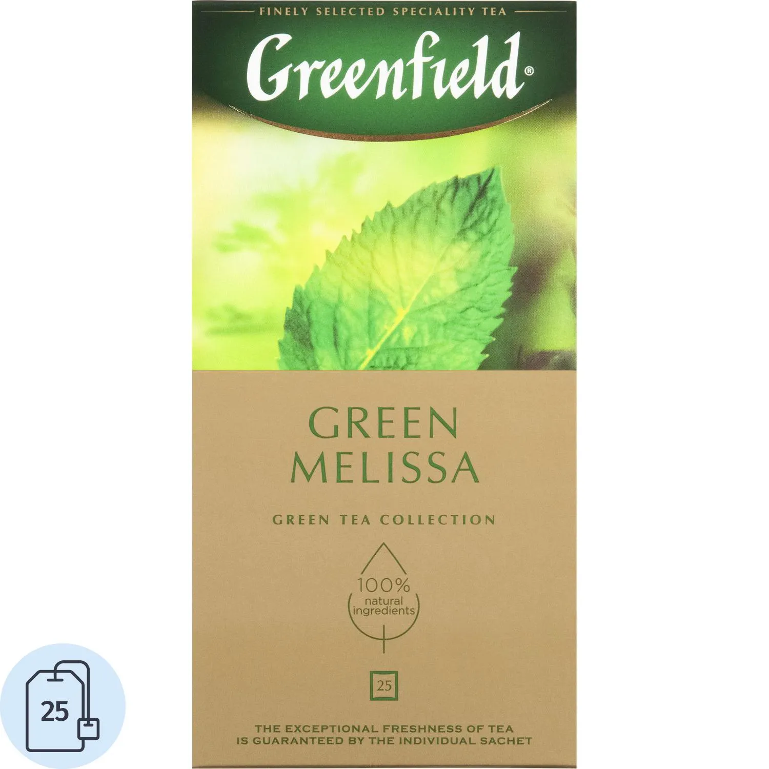 Чай Greenfield Green Melissa зеленый фольгир.25пак/уп 0435-10, 79064К