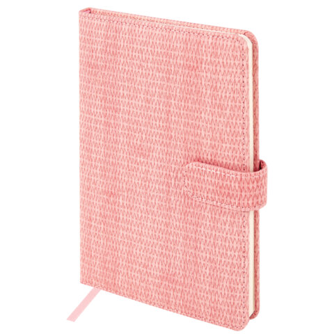 Еженедельник датированный 2026 А5 145х215 мм, BRAUBERG "Augustus", под кожу, розовый, 117163