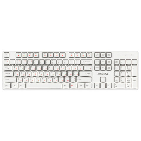 Клавиатура проводная SMARTBUY ONE 238, USB, 104 клавиши, белый, SBK-238U-W
