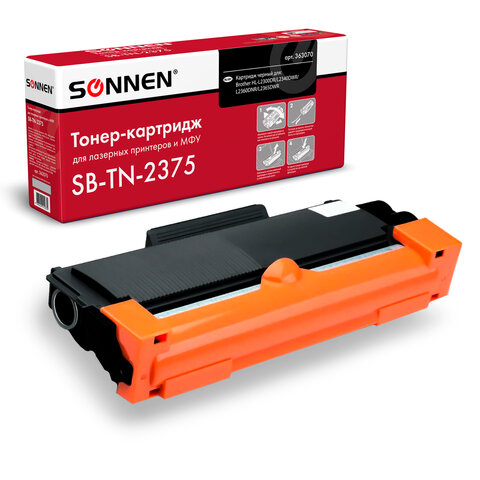Картридж лазерный SONNEN (SB-TN2375) для BROTHER HL-L2300DR/2340DWR/DCP-L2500, ресурс 2600 страниц, 363070