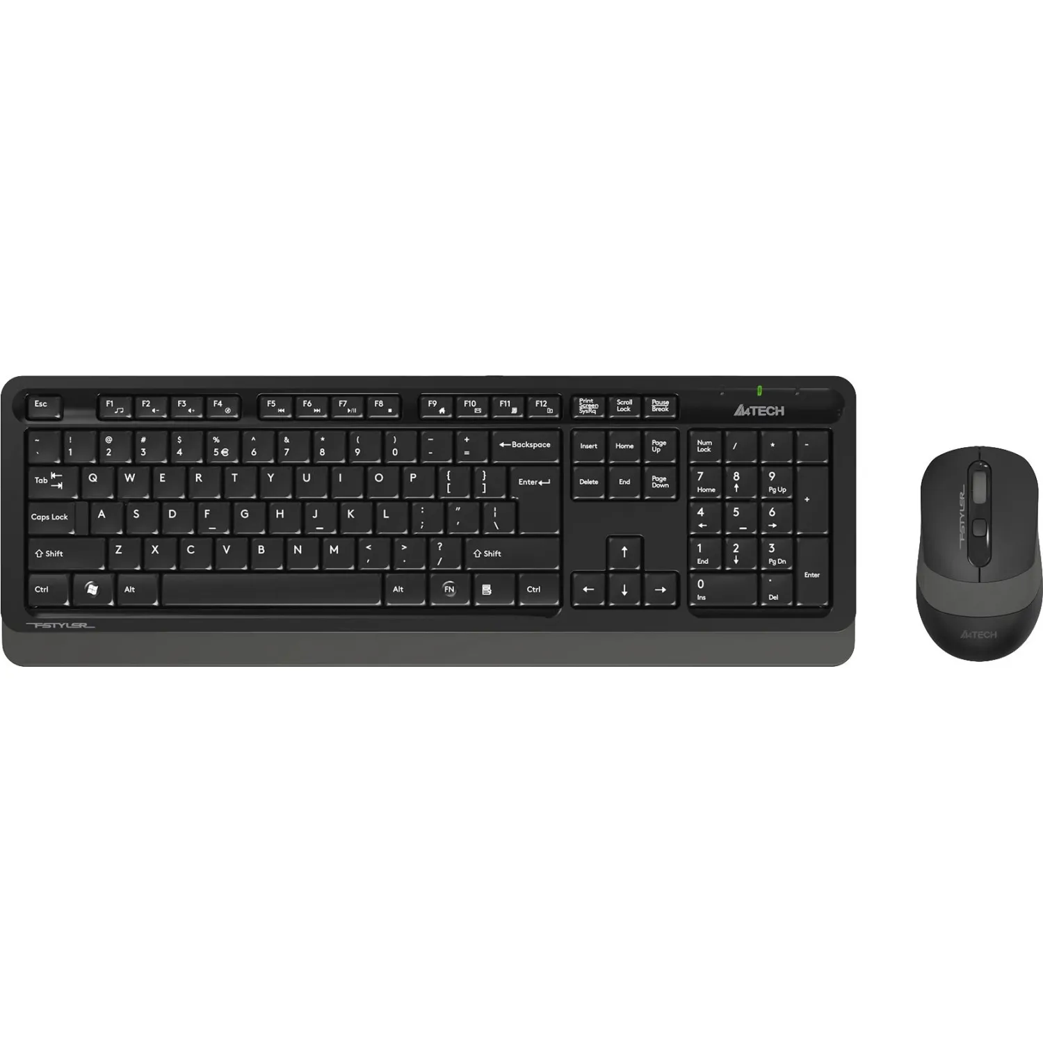 Набор клавиатура+мышь A4Tech Fstyler FG1010 черный/сер USB беспров Multime, 1557521К