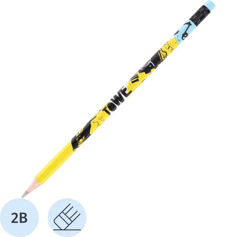 Карандаш чернографитный Deli Arti Graff,2B,дер,шестигр,с ласт