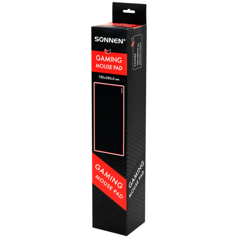 Коврик для мыши и клавиатуры большой SONNEN "CYBER OUTLAW 2.0" 780х380х3 мм, черный, 513960