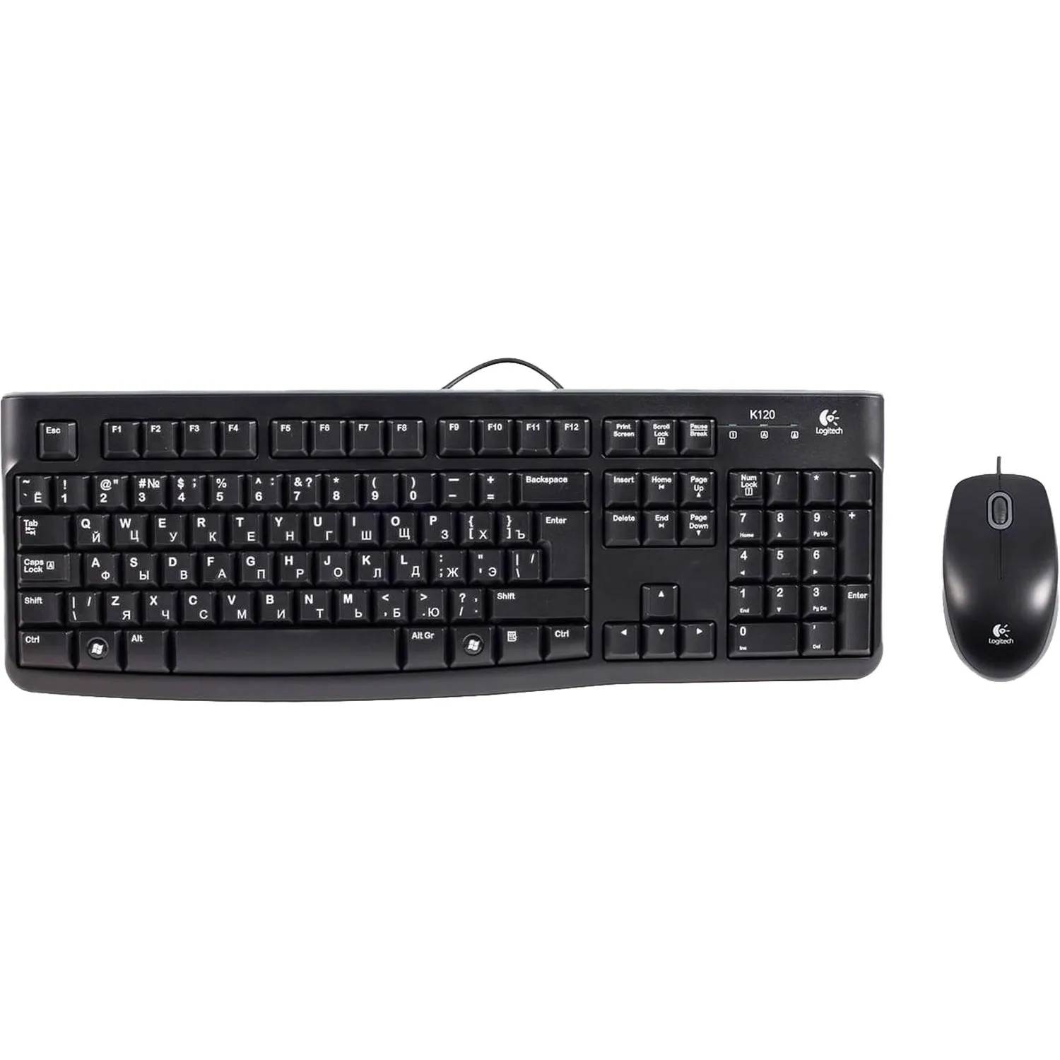 Набор клавиатура+мышь Logitech MK120, Black, ориг РУС грав (920-002561), 1844810К