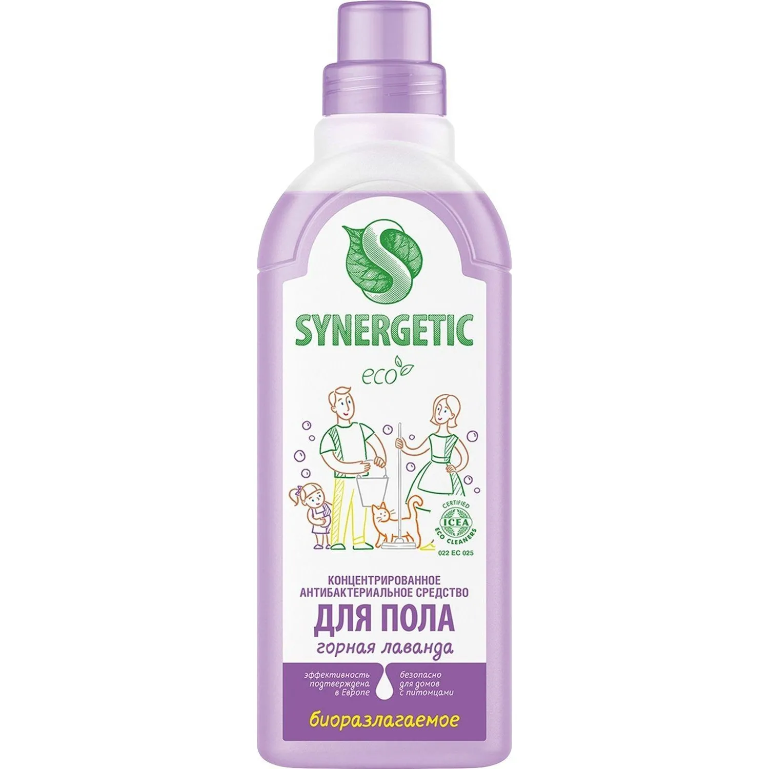 Средство для мытья пола Synergetic Горная лаванда 750мл, 1308492К