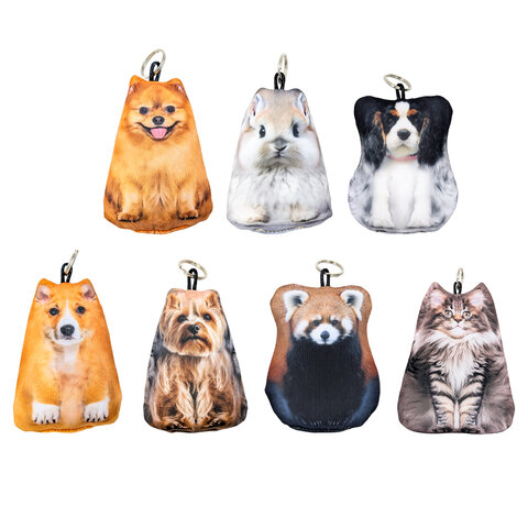 Игрушка-брелок мягкая АНТИСТРЕСС "ЖИВОТНЫЕ", Бифлекс, ассорти, высота 10,5 см, 7 видов, WOOZOO (ВУЗУ), 666361