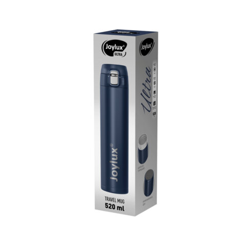 Термокружка 520 мл JOYLUX ULTRA BLUE, нержавеющая сталь SUS304, синий матовый, 700278
