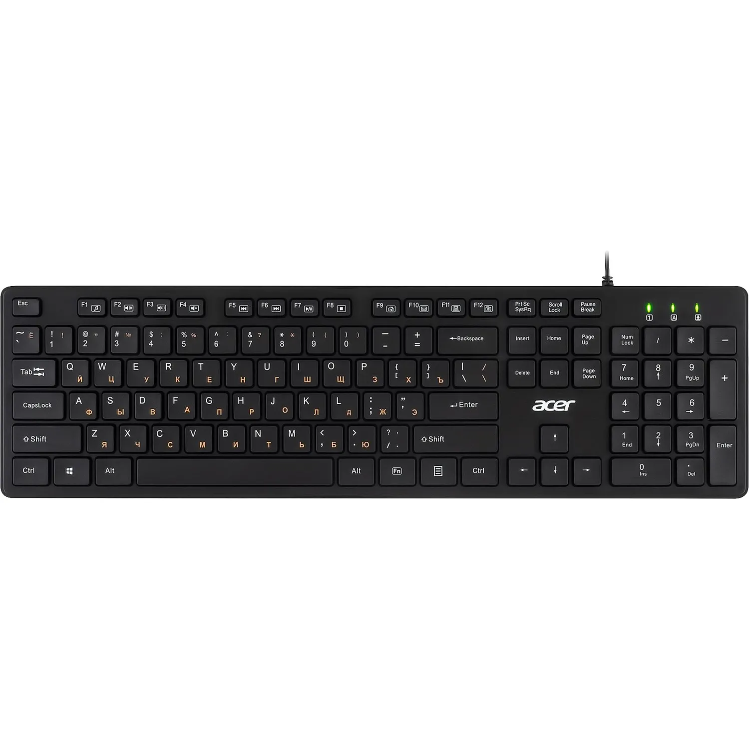 Клавиатура Acer OKW122 черный USB (ZL.KBDEE.00C)