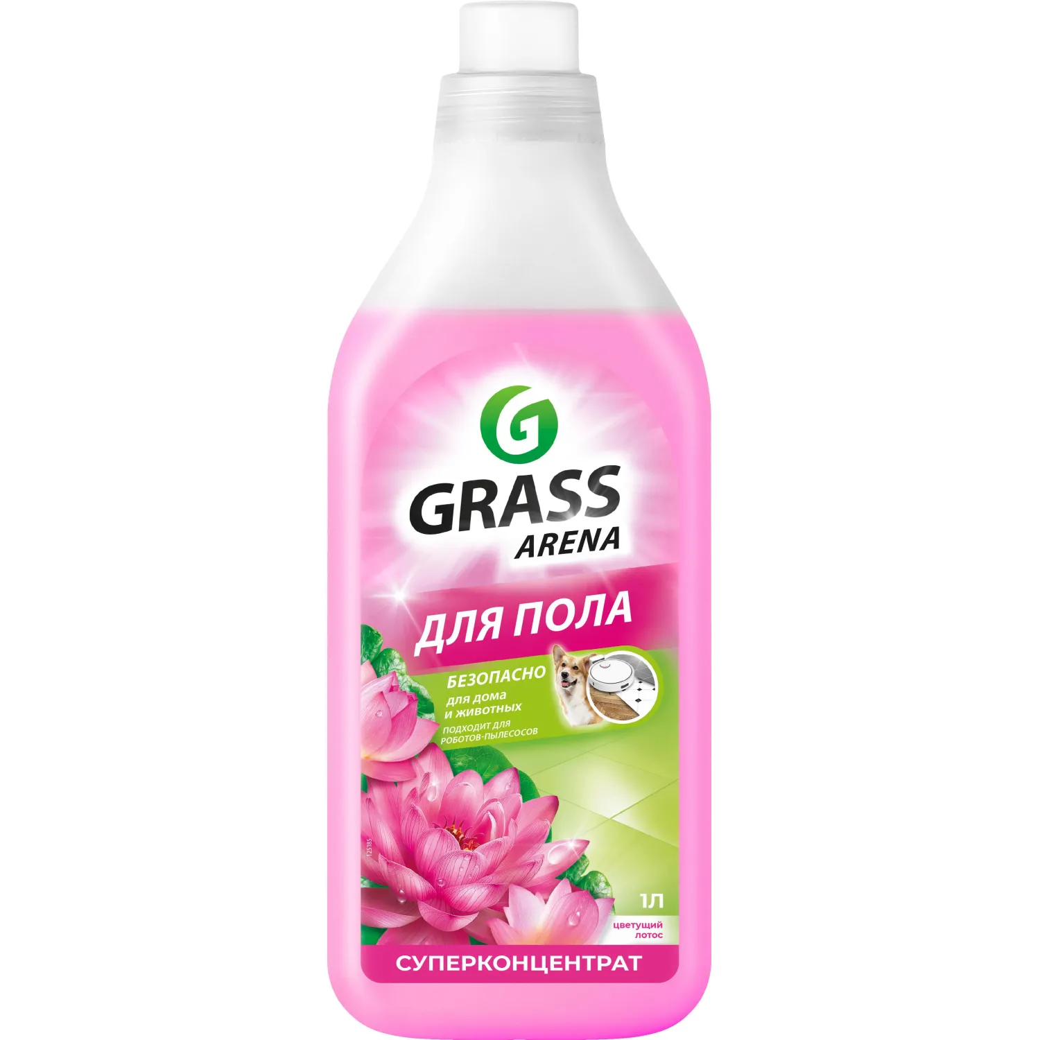 Средство для мытья пола Grass Arena с полирующим эффектом цветущий лотос 1л, 1537427К