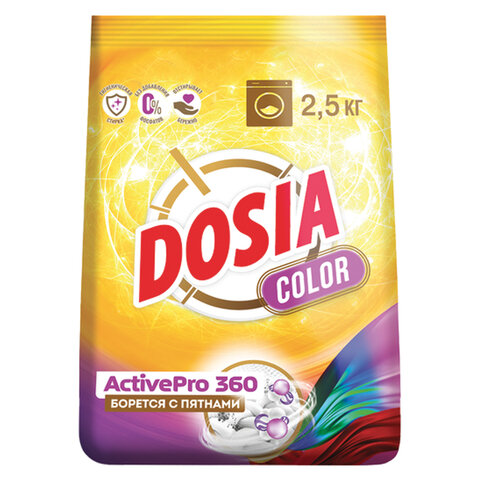 Стиральный порошок для всех типов стирки и тканей 2,5 кг, DOSIA "Optima Color", 3280105