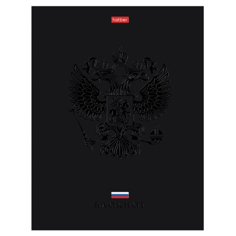 Блокнот А5 167х216 мм, 80 л., твёрдый, клетка, матовая ламинация, лак, блок 5 цв., HATBER, "Россия", 085282, 80ББ5лолВ130989