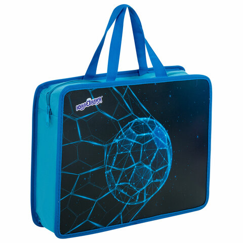 Папка на молнии с ручками ЮНЛАНДИЯ А4, 1 отделение, пластик, 80 мм, "Ballin", 272157