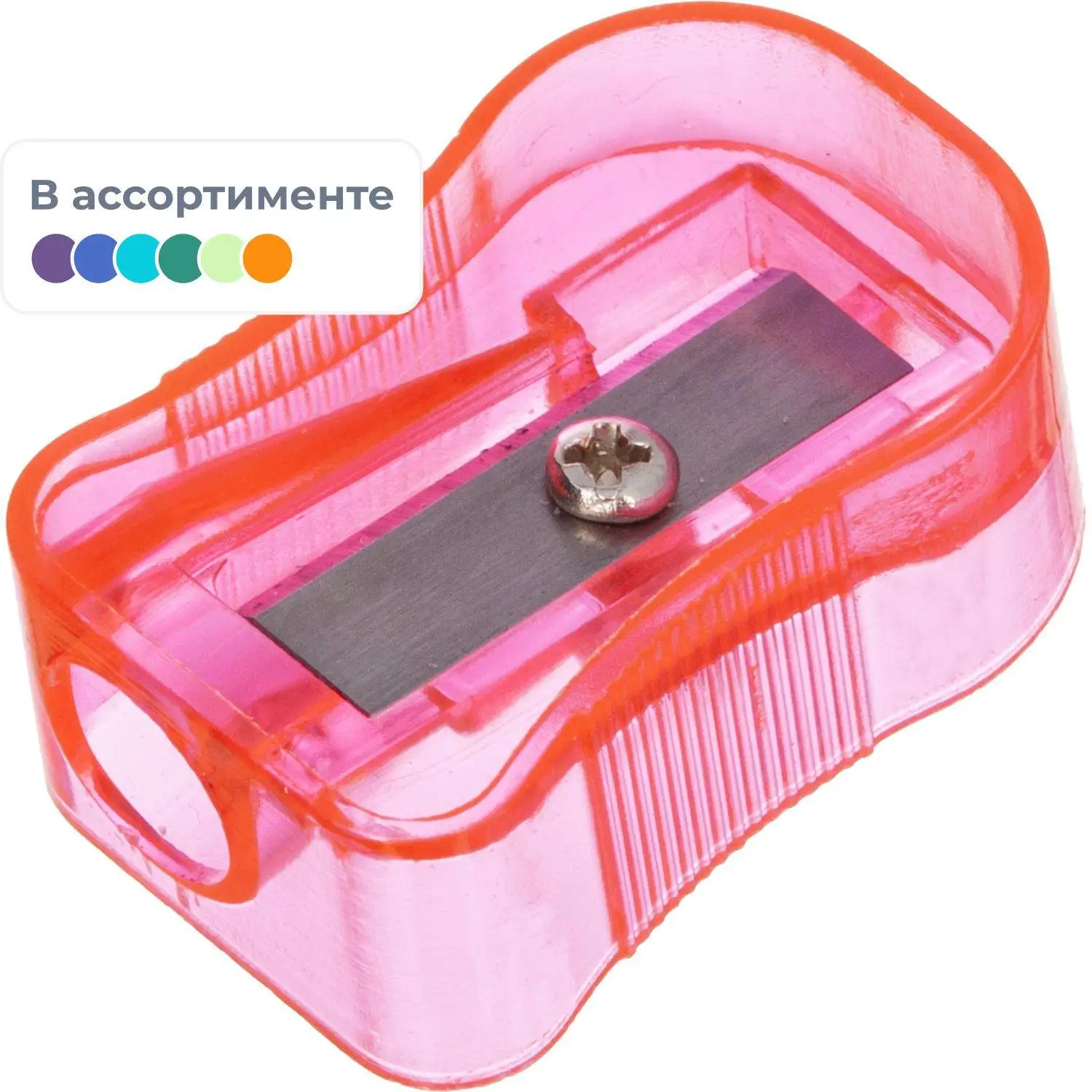 Точилка Attache, 1 отверстие, в ассорт, 1977838К