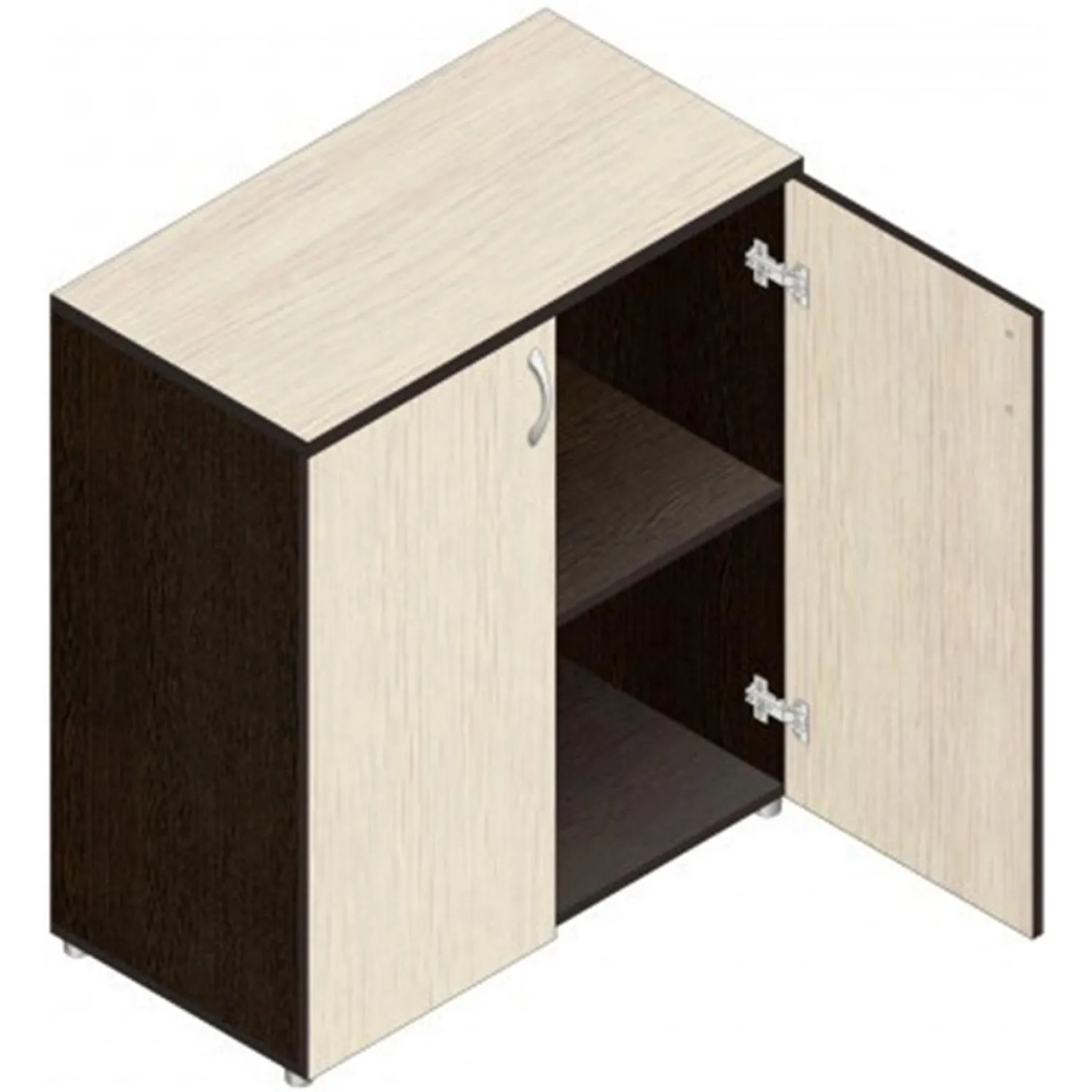 Шкаф 1L5_А Референт Р.Ш-6 широкий низкий, венге/дуб