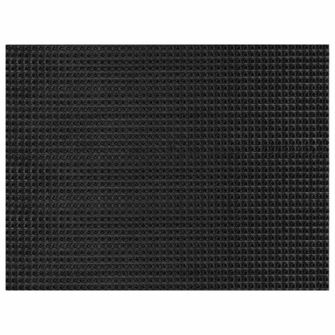 Коврик придверный 45х60 см, ЧЕРНЫЙ пластиковый грязезащитный, толщина 10 мм, "ТРАВКА", PRIMILA (ПРИМИЛА), 701063
