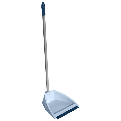 Совок VILEDA с длинной ручкой 85см, ширина 22см, зубцы для очистки щеток, резиновая кромка, 146349