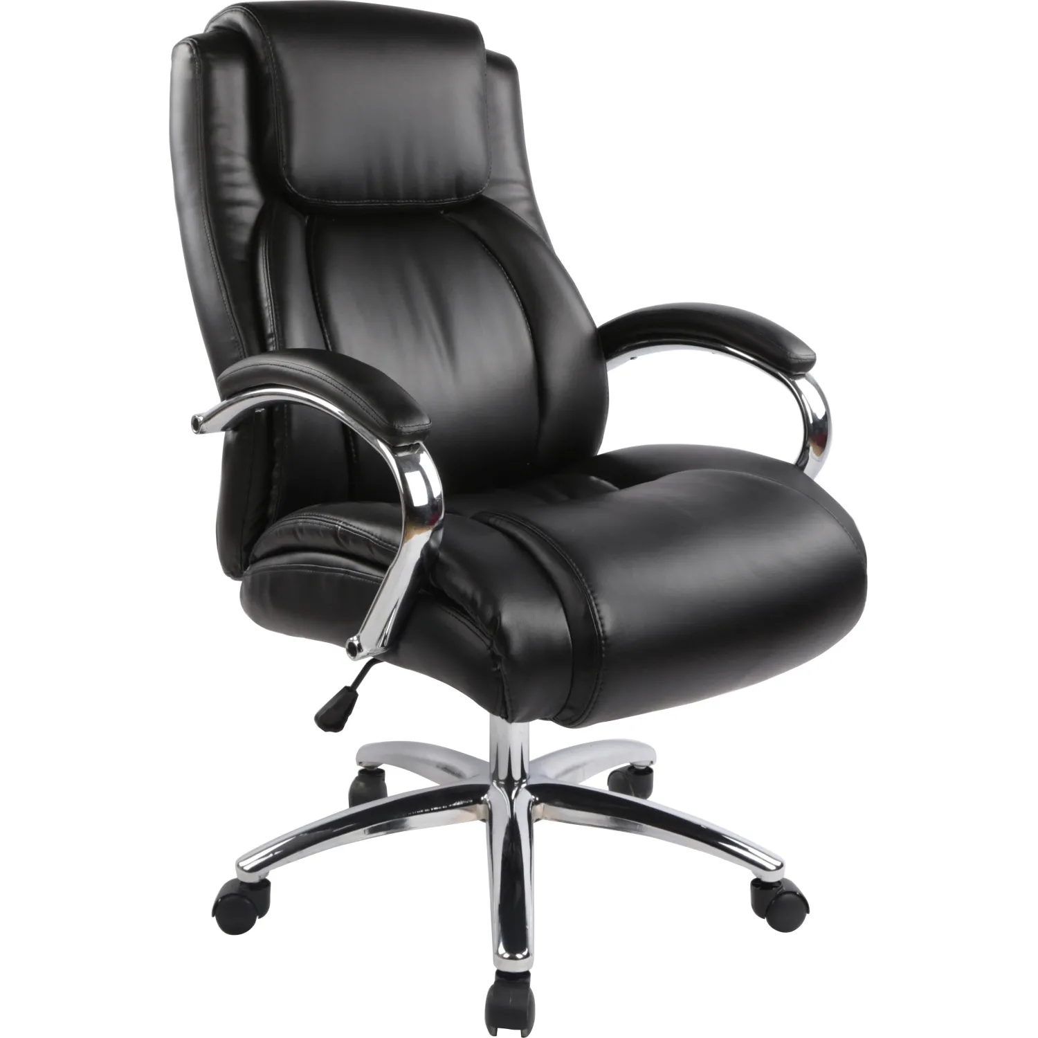 Кресло BN_Dp_EChair-585 TR рецикл.кожа черный, хром