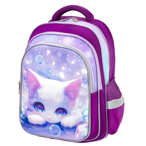 Рюкзак SNOOBAG (СНУБЭГ) FLOSSY, 2 отделения, 3 кармана, "Мечтатель", объемный дизайн, 40х28х18 см, 274441
