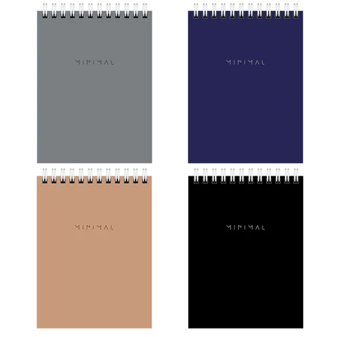 Блокнот МАЛЫЙ ФОРМАТ А6, 108х145 мм, 40 л., гребень, картон, клетка, BRAUBERG "Minimal Classic", 116428