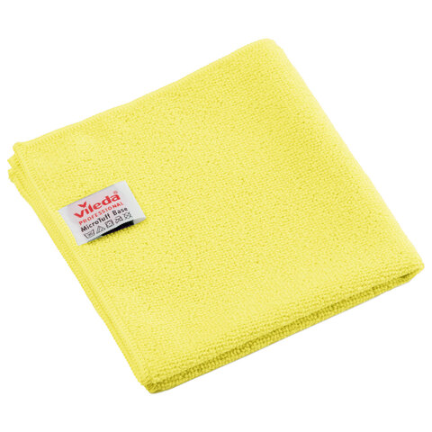 Салфетки VILEDA "МикроТафф Бейс" КОМПЛЕКТ 5шт, микрофибра, желтый, 36*36см, 174182