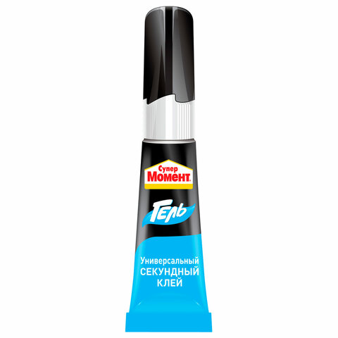 Клей-гель моментальный Супер МОМЕНТ, 3 г, отрывная мультикарта, 622917