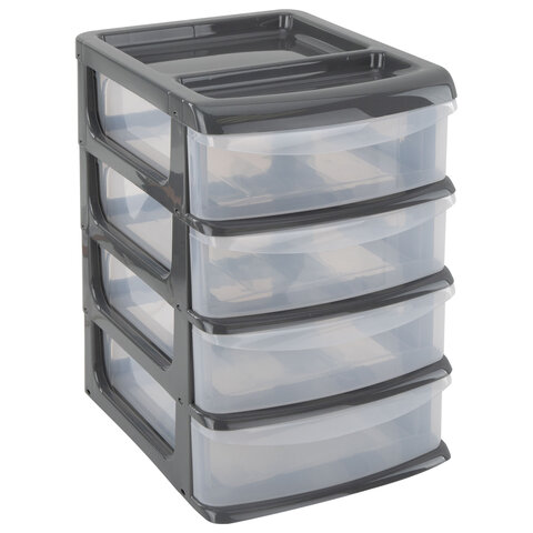 Бокс универсальный большой, 4 выдвижные секции, 37,6х25х35,5 см, М2768