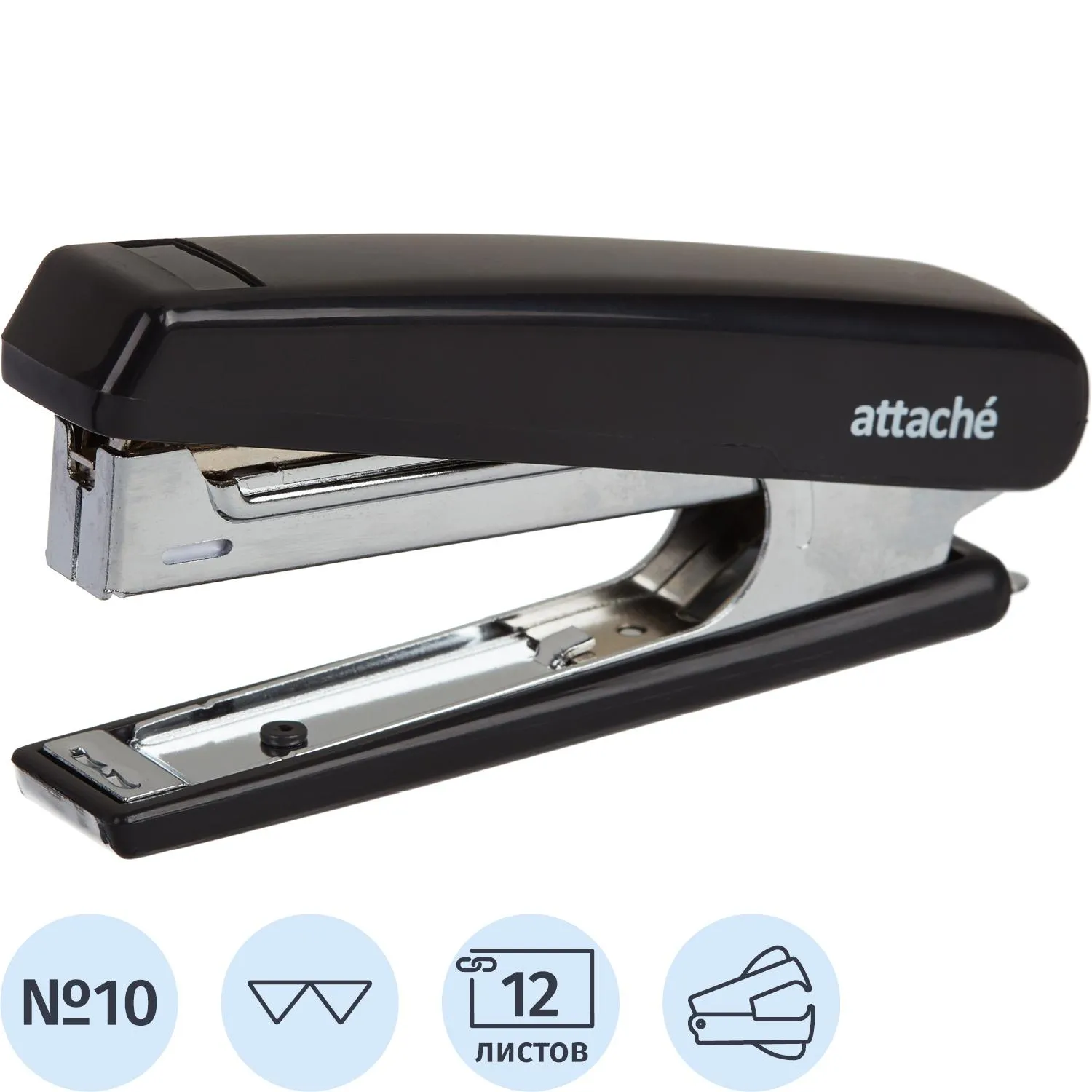 Степлер ATTACHE 8209 (N10) до 12 лист. черный антистеп, 159006К