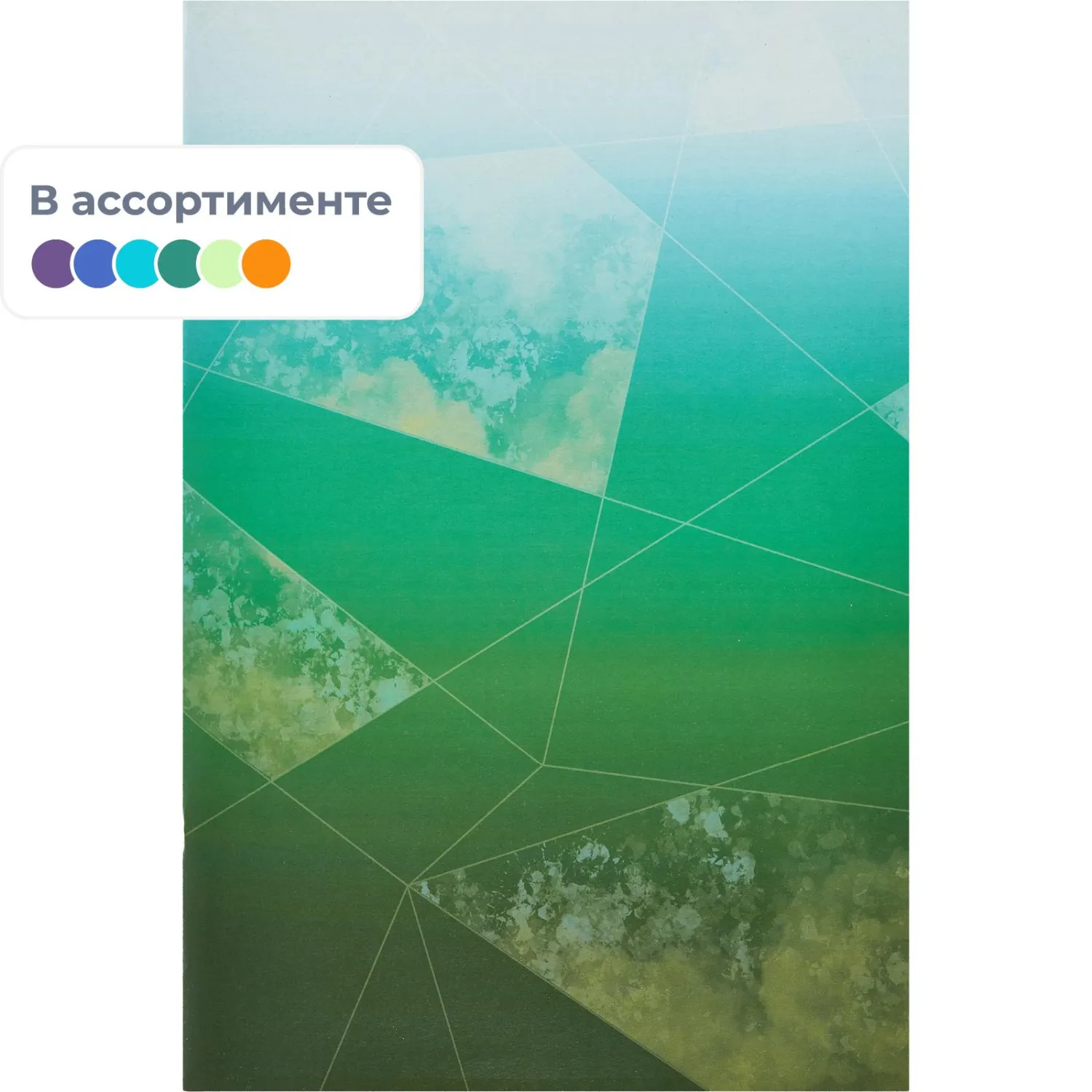 Тетрадь общая А4,48л,кл,скоб,офсет-2 Ice син/зел, 1442886К