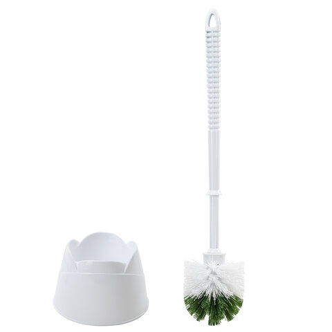 Ершик для унитаза с подставкой, пластик, белый, ЛЮБАША, 603627