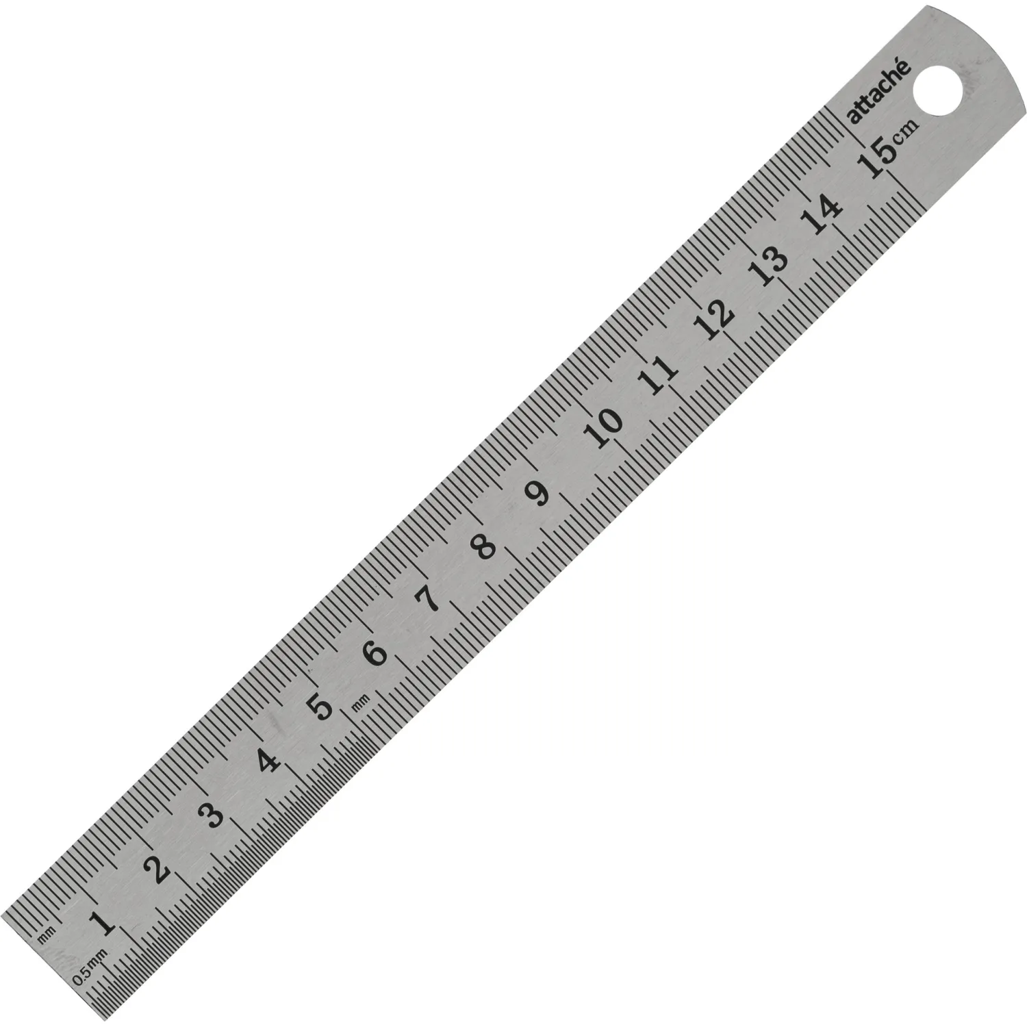 Линейка металлическая 15 см Attache, 514965К