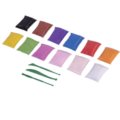 Пластилин супер лёгкий воздушный застывающий 12 цветов, 110 г, 3 стека, ПИФАГОР, 107039