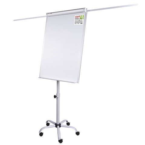 Доска-флипчарт с дополнительными держателями для бумаги, магнитно-маркерная, 70х100 см, пятилучие, STAFF, 238005